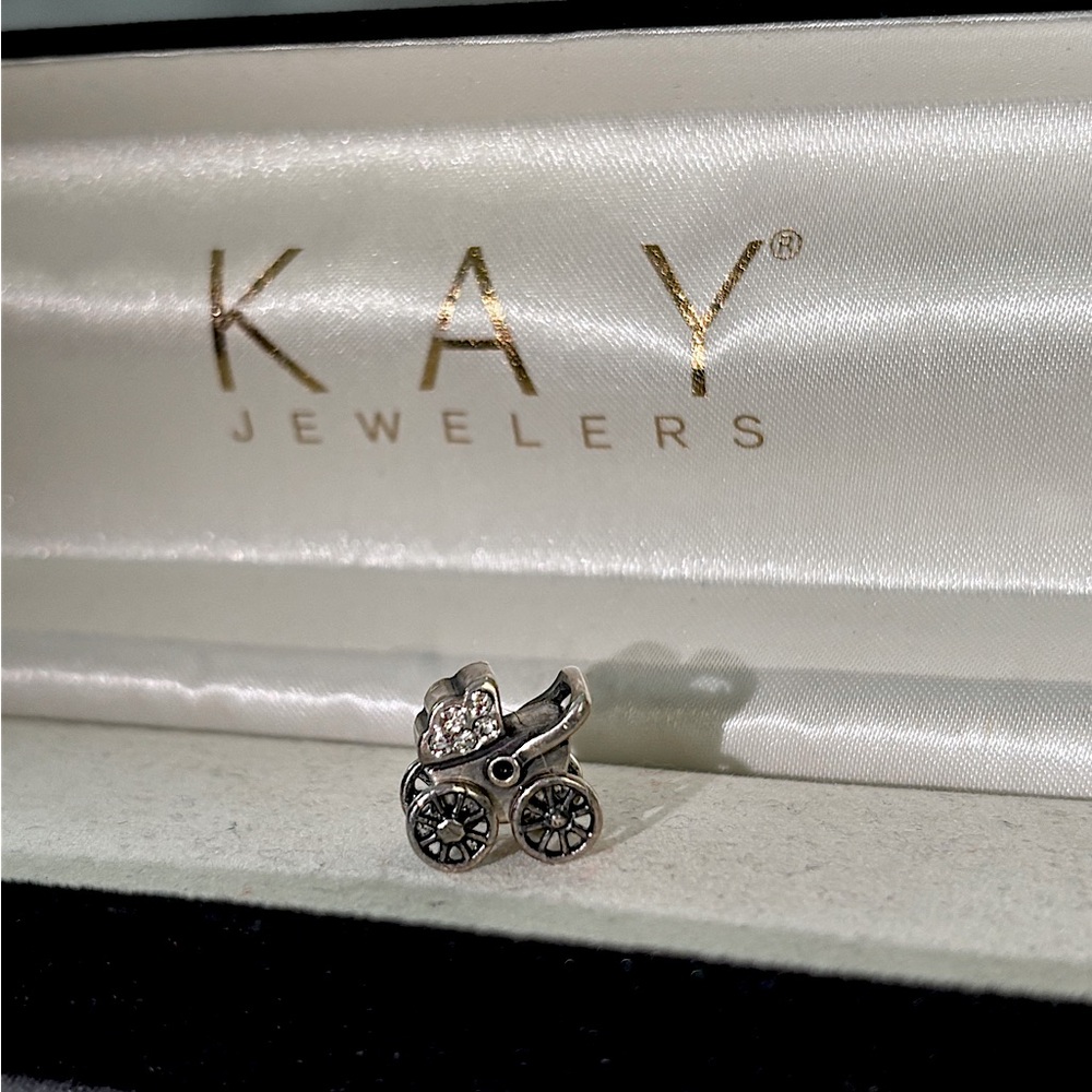 Sterling silver Charmed Memories Baby
Carriage Charm